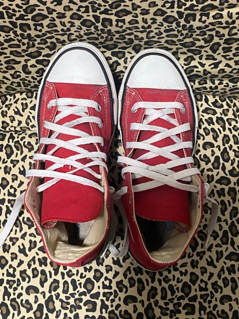 Converse Red High-Top Chuck Taylor Sneakers